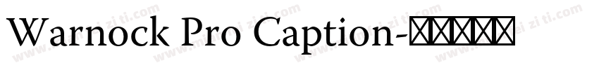 Warnock Pro Caption字体转换